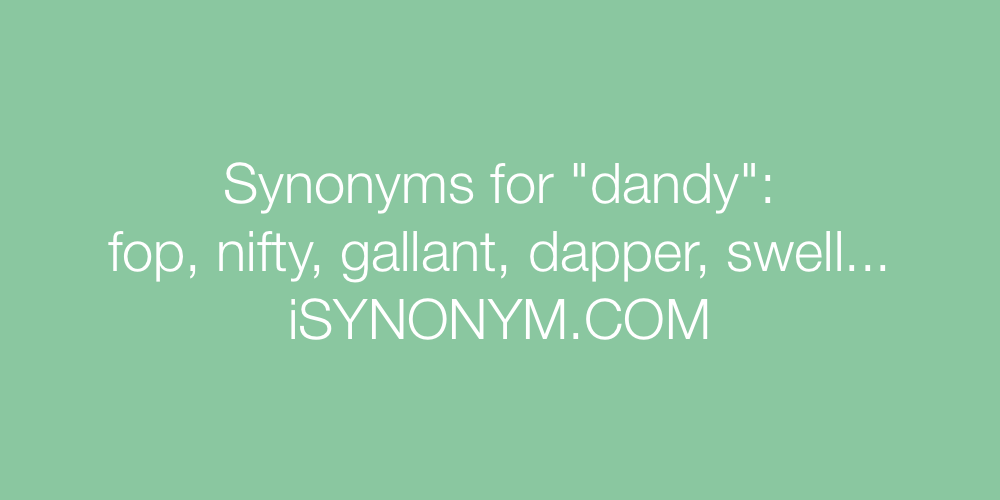 Synonyms dandy