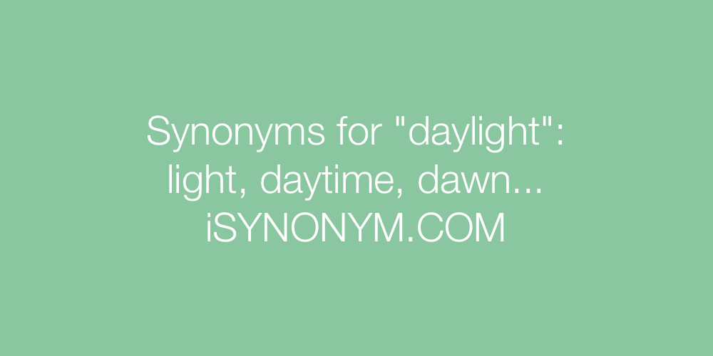 Synonyms daylight
