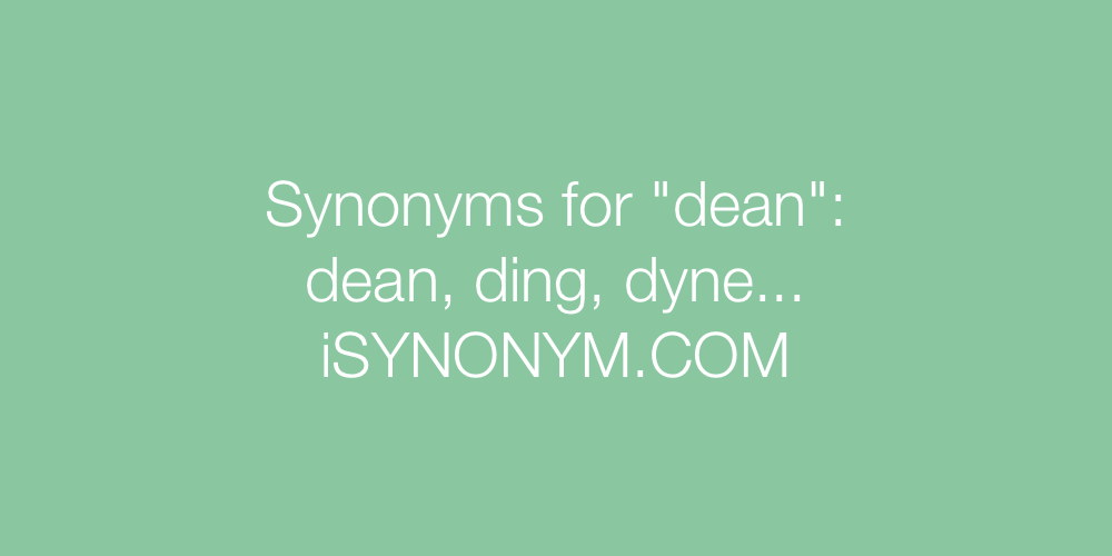 Synonyms dean