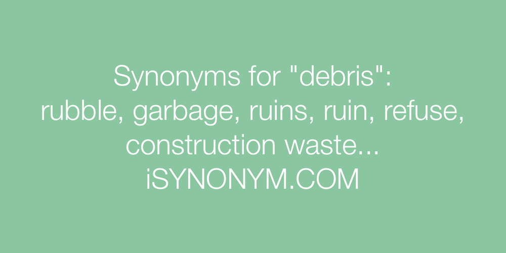 Synonyms debris