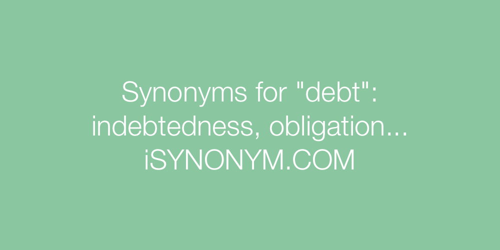 Synonyms debt