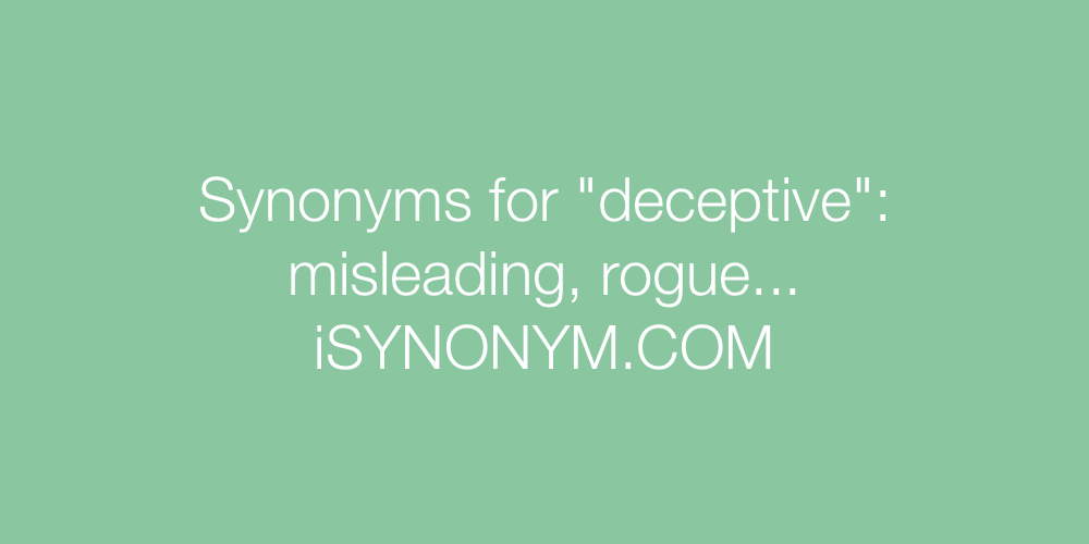 Synonyms deceptive