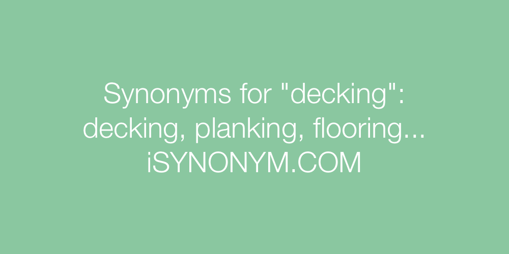 Synonyms decking
