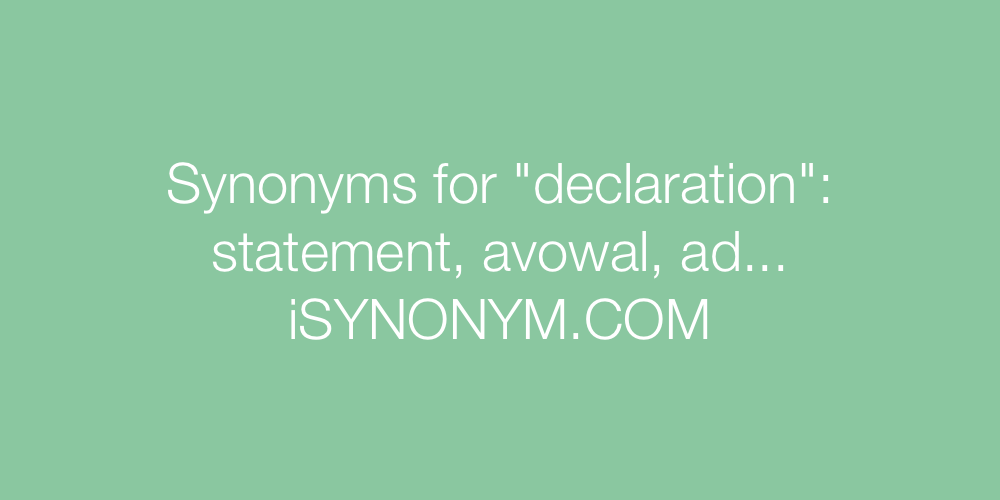 Synonyms declaration