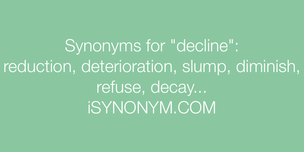 Synonyms decline