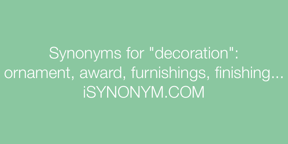 Synonyms decoration