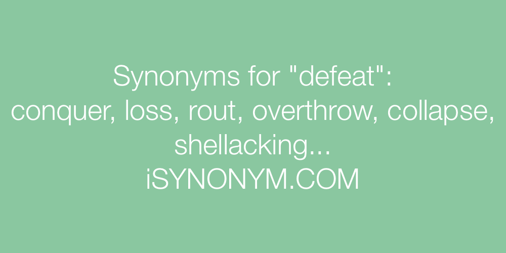 Synonyms defeat