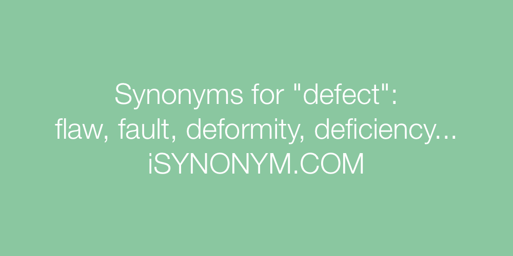 Synonyms defect