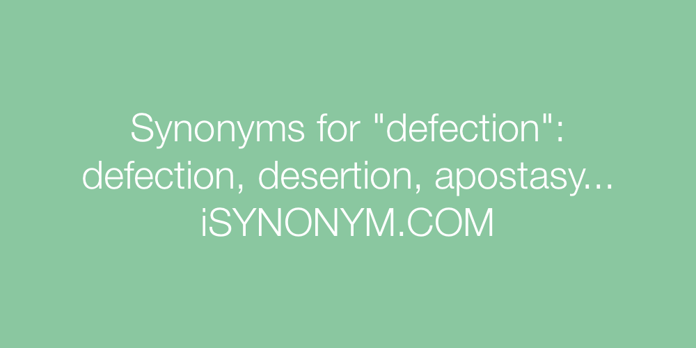Synonyms defection
