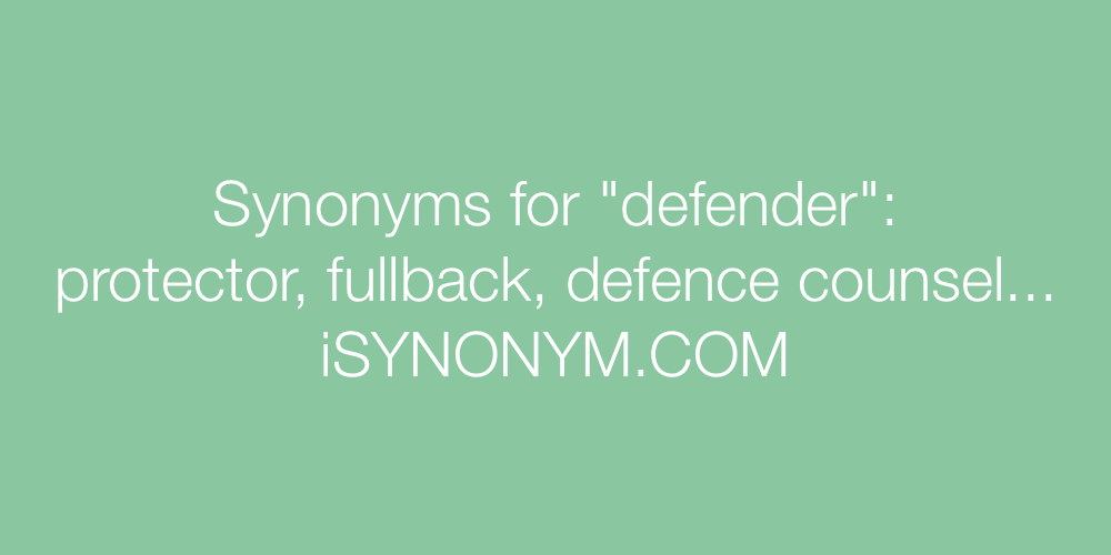 Synonyms defender