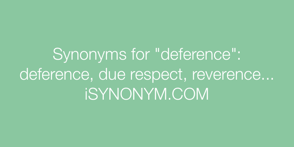 Synonyms deference