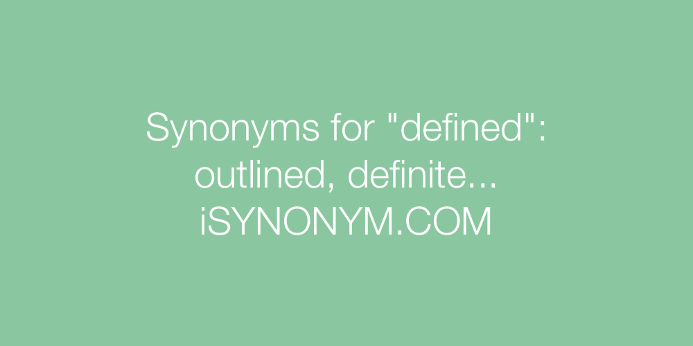 Synonyms defined