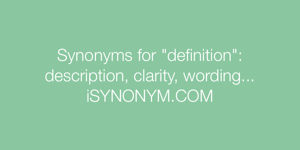 Synonyms definition