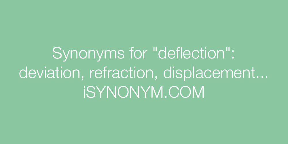 Synonyms deflection