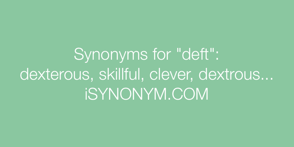 Synonyms deft