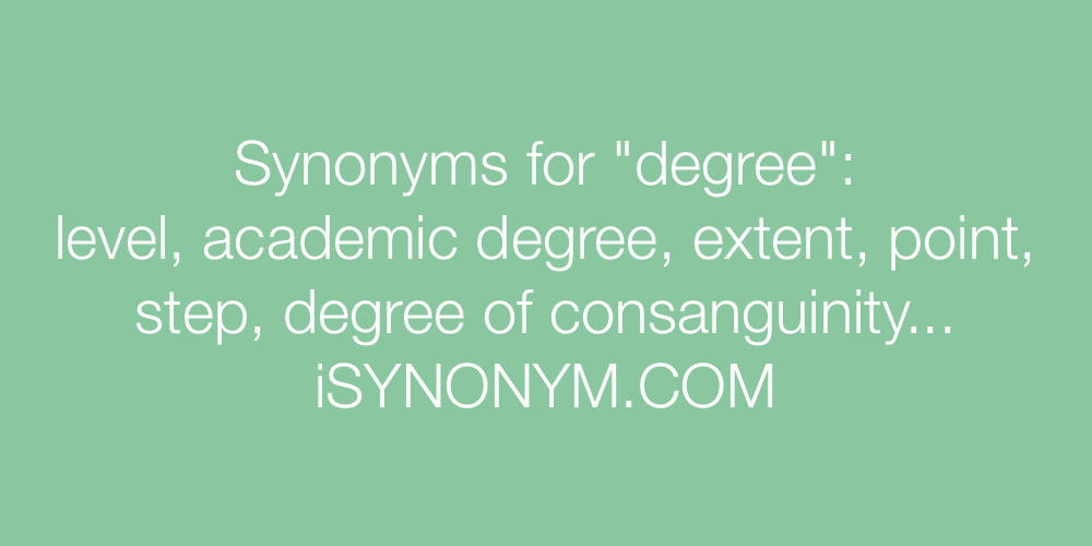 Synonyms degree