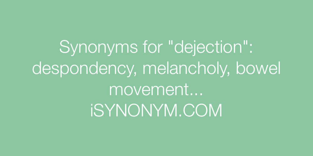 Synonyms dejection