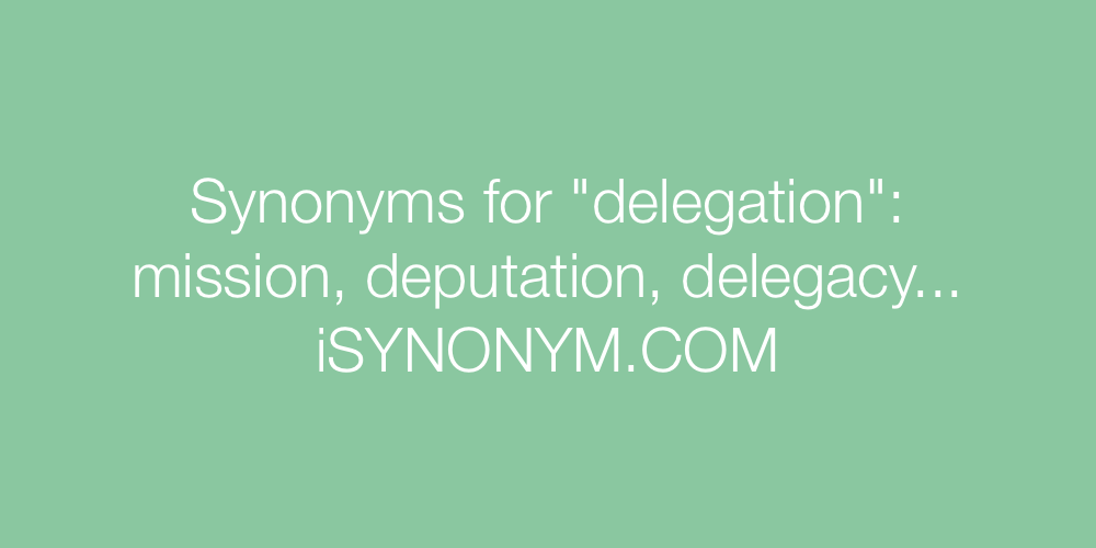 Synonyms delegation