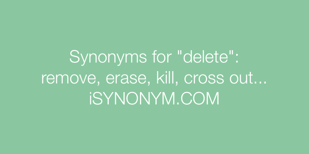 Synonyms delete