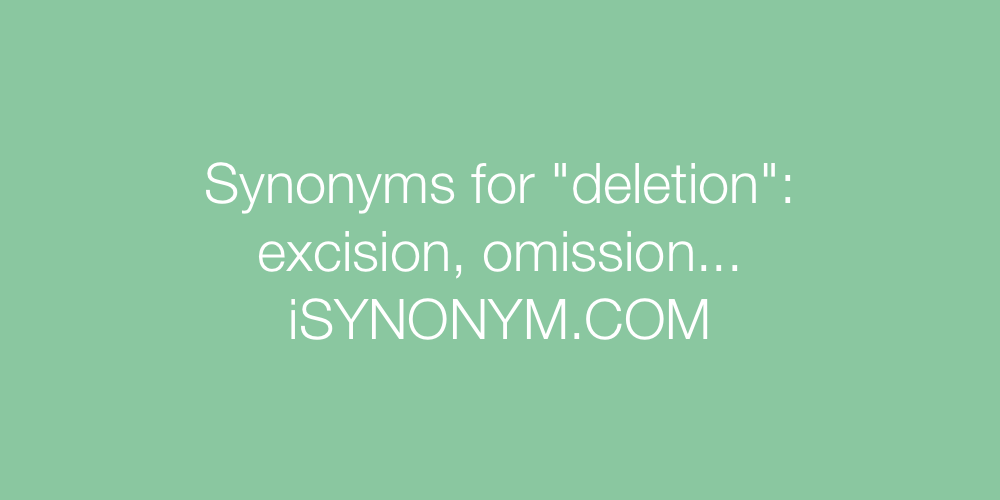 Synonyms deletion