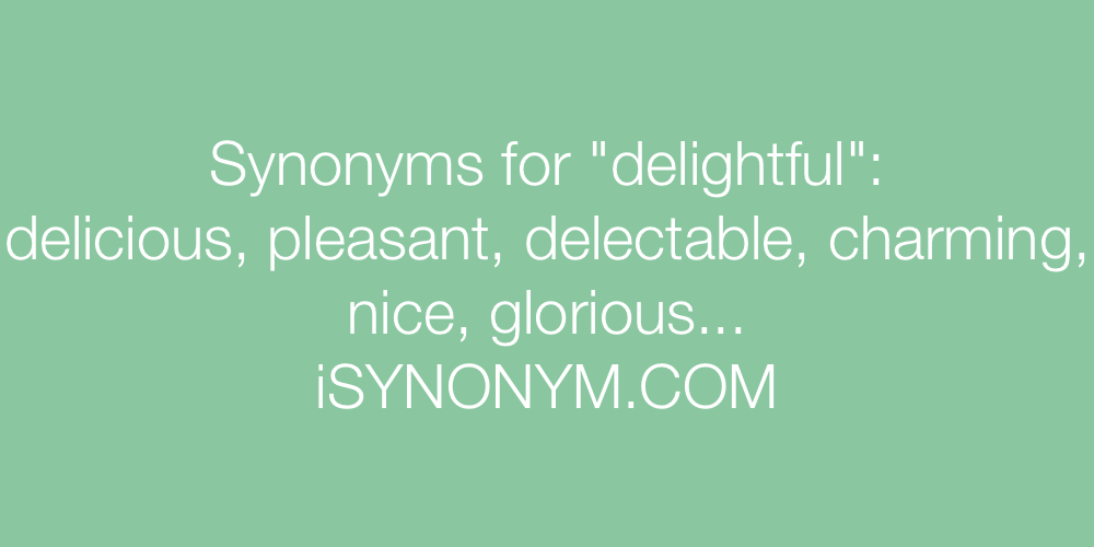 Synonyms delightful