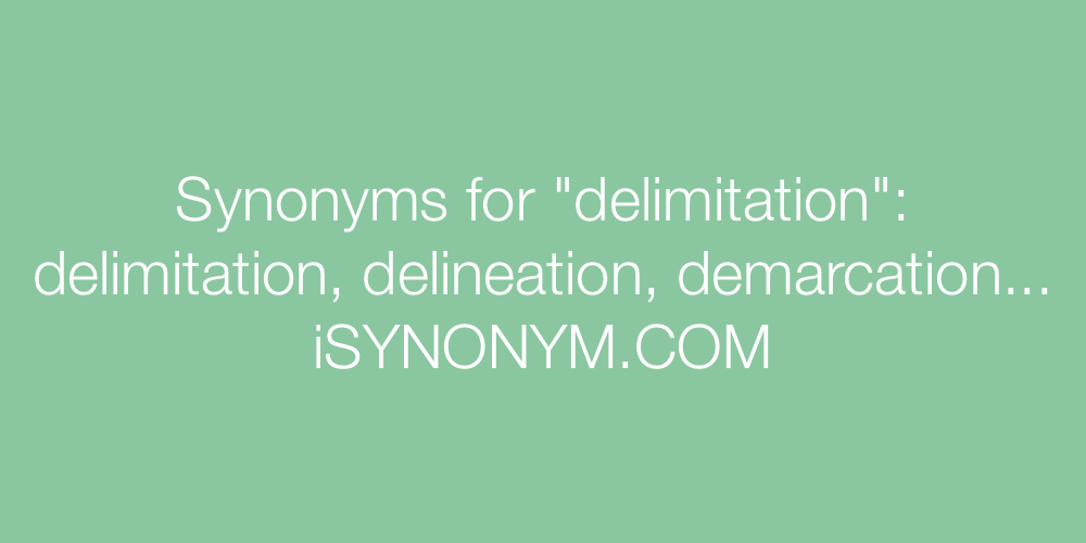 Synonyms delimitation