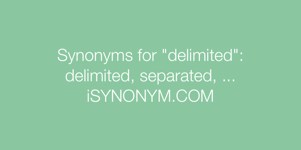 Synonyms delimited