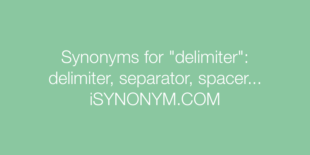 Synonyms delimiter