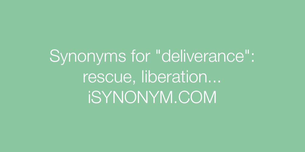 Synonyms deliverance