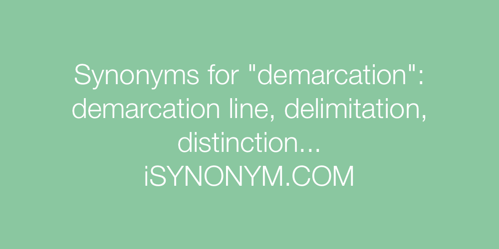 Synonyms demarcation