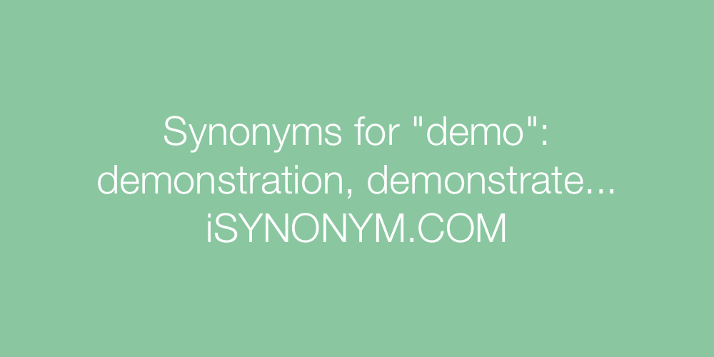 Synonyms demo