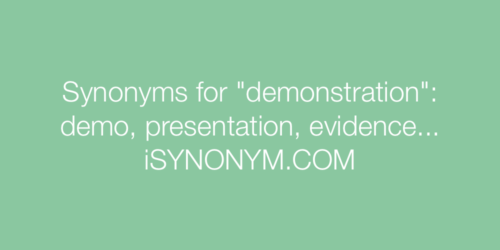Synonyms demonstration