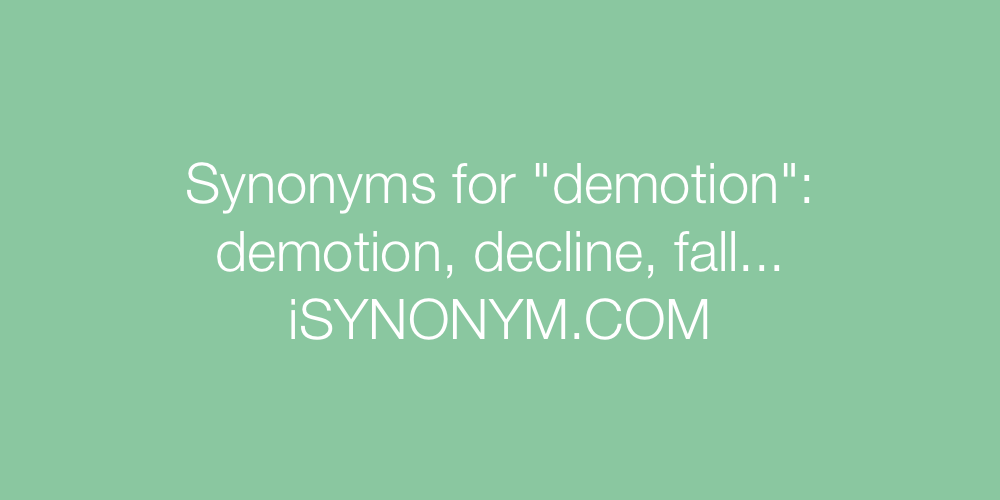 Synonyms demotion