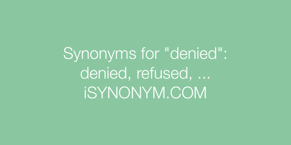 Synonyms denied
