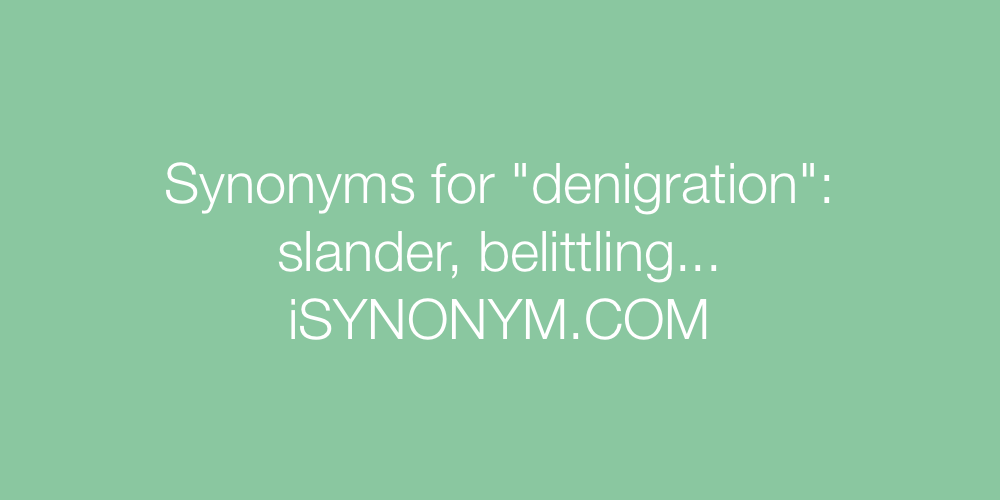 Synonyms denigration