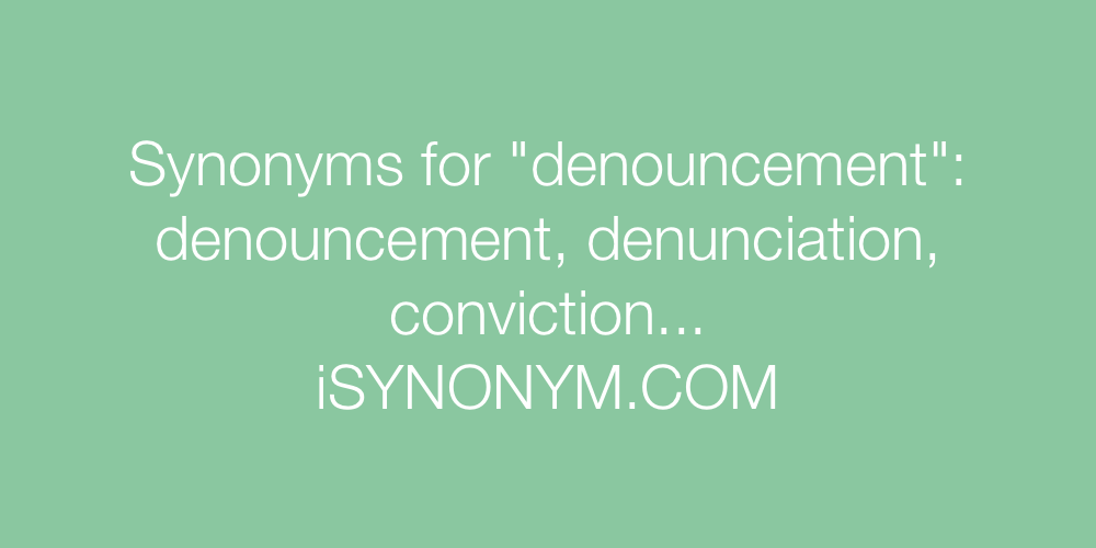 Synonyms denouncement