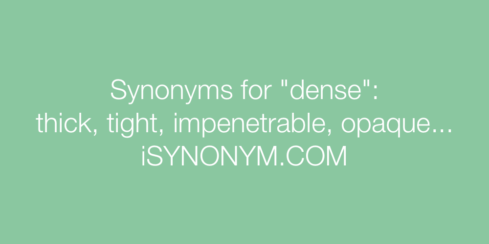 Synonyms dense