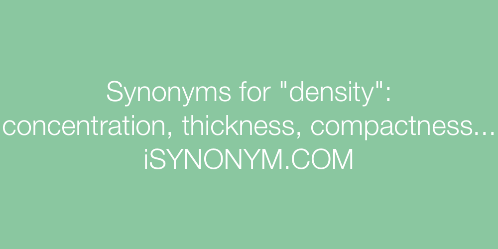 Synonyms density