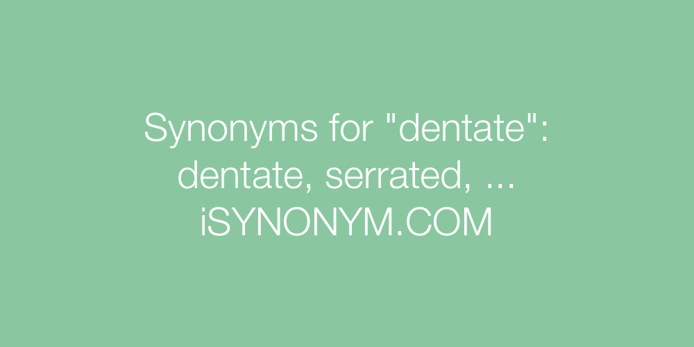 Synonyms dentate