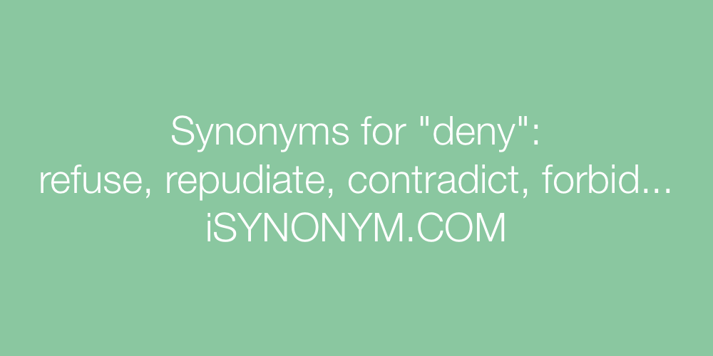 Synonyms deny
