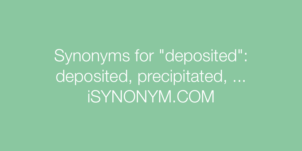 Synonyms deposited