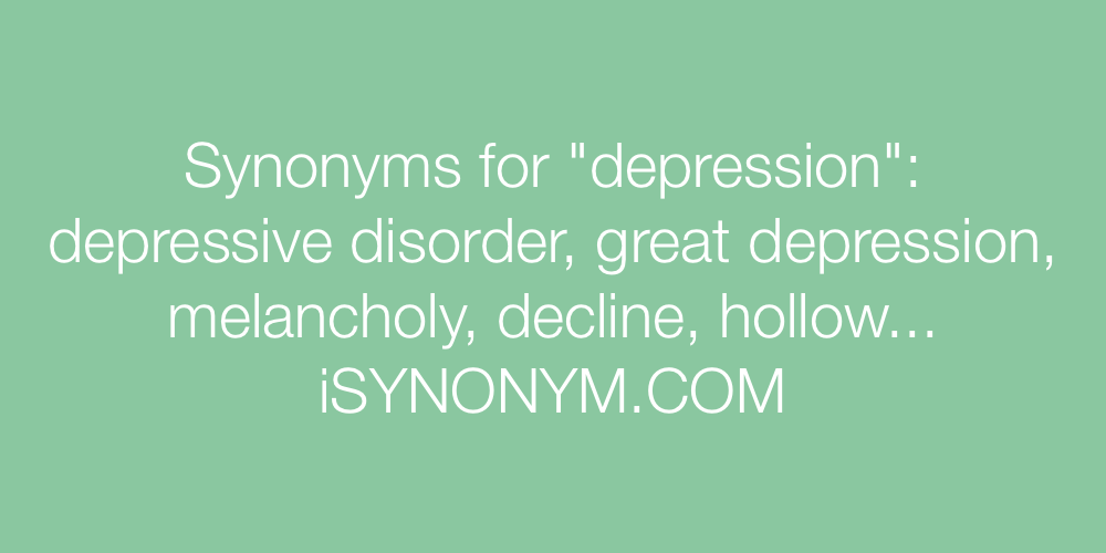 Synonyms depression