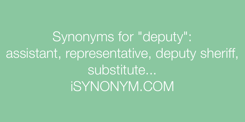 Synonyms deputy