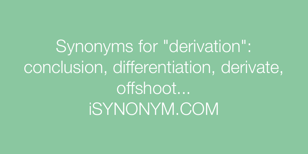 Synonyms derivation