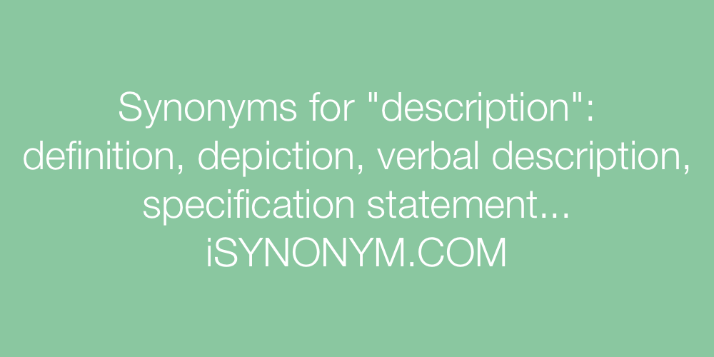 Synonyms description
