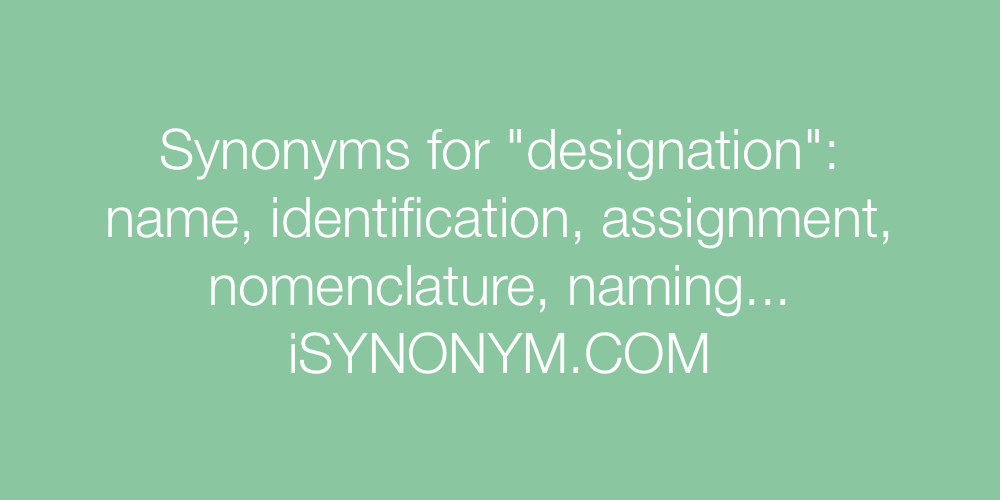 Synonyms designation