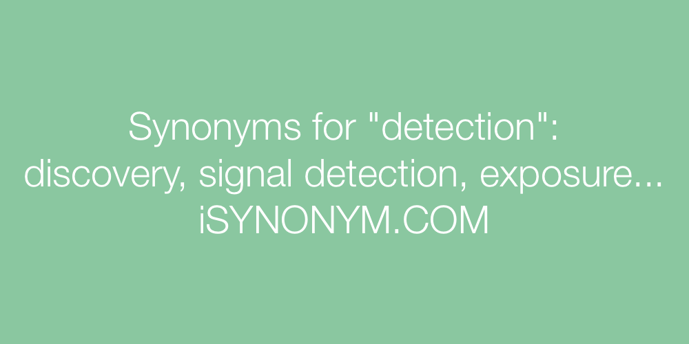 Synonyms detection