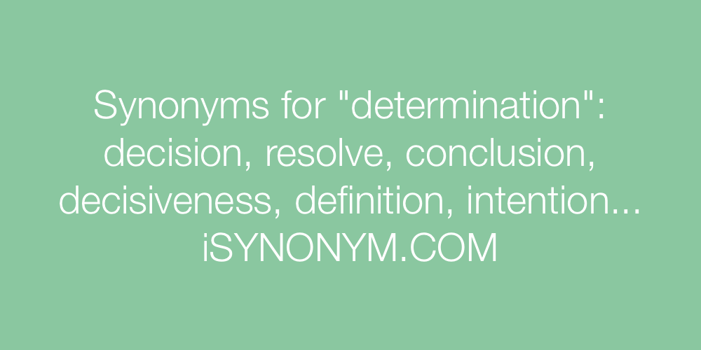 Synonyms determination
