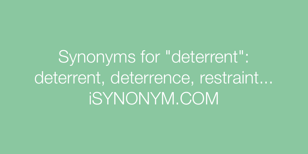 Synonyms deterrent