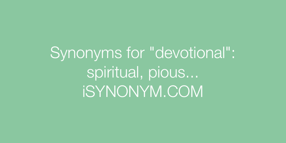 Synonyms devotional